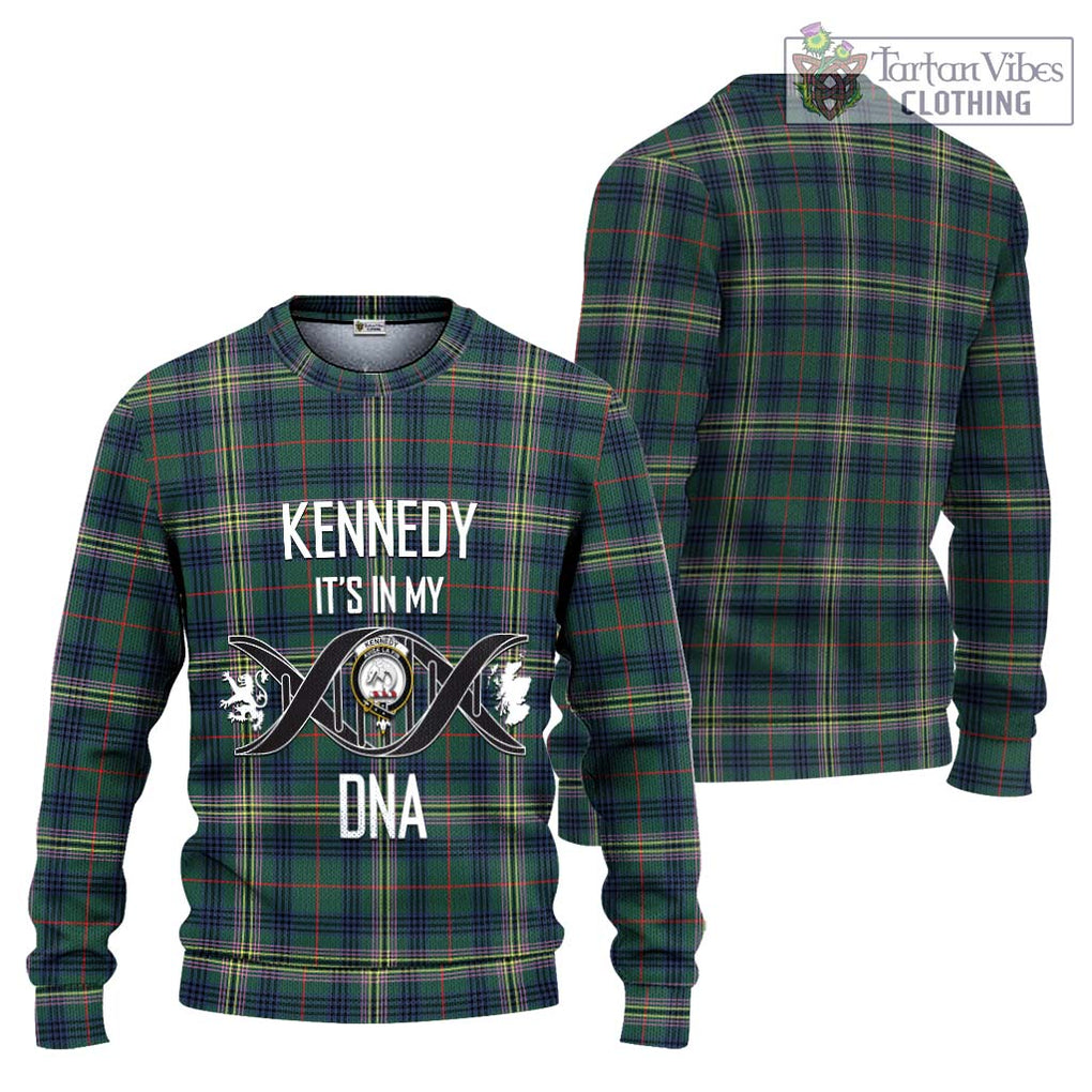 Kennedy Modern Tartan Knitted Sweater with Family Crest DNA In Me Style Unisex - Tartanvibesclothing Shop