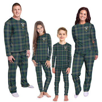 Kennedy Modern Tartan Pajamas Family Set with Family Crest