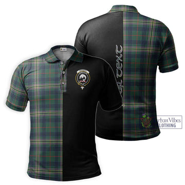 Kennedy Modern Tartan Polo Shirt with Family Crest and Half Of Me Style