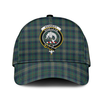 Kennedy Modern Tartan Classic Cap with Family Crest