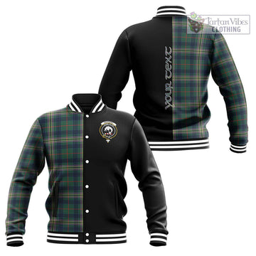 Kennedy Modern Tartan Baseball Jacket with Family Crest and Half Of Me Style