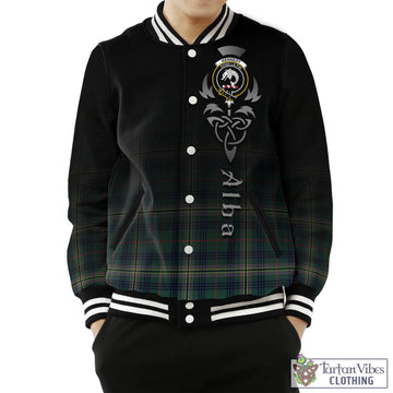 Kennedy Modern Tartan Baseball Jacket Featuring Alba Gu Brath Family Crest Celtic Inspired