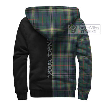 Kennedy Modern Tartan Sherpa Hoodie with Family Crest and Half Of Me Style