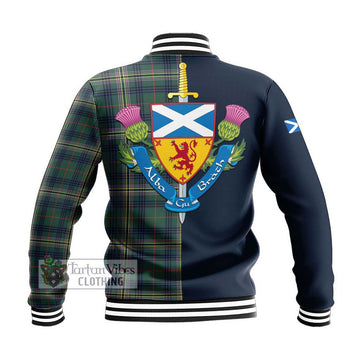 Kennedy Modern Tartan Baseball Jacket Alba with Scottish Lion Royal Arm Half Style