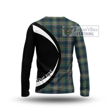 Kennedy Modern Tartan Long Sleeve T-Shirt with Family Crest Circle Style