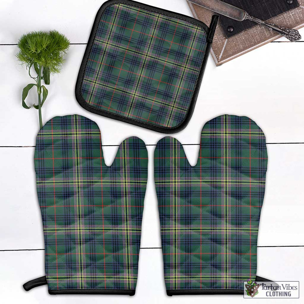 Kennedy Modern Tartan Combo Oven Mitt & Pot-Holder Combo 1 Oven Mitt & 1 Pot-Holder Black - Tartan Vibes Clothing