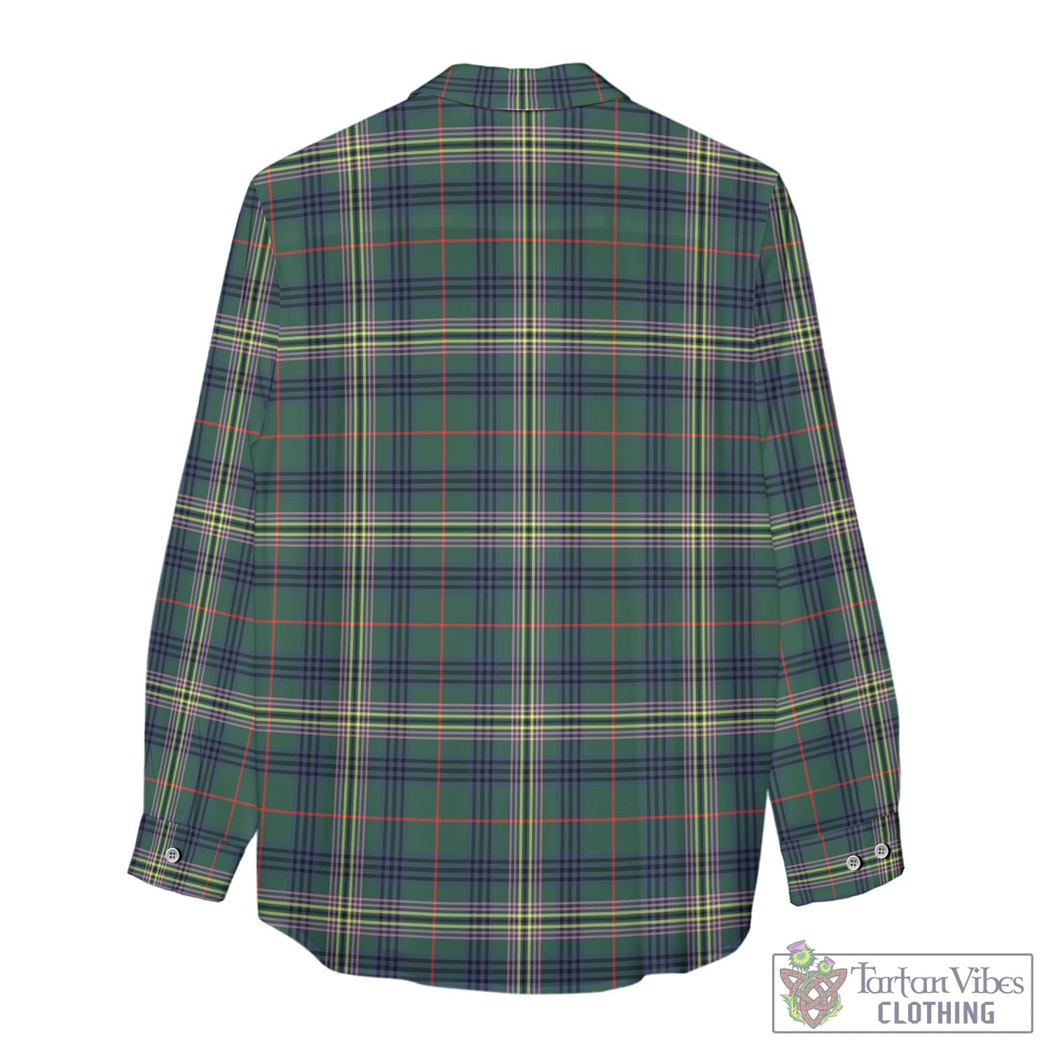 Tartan Vibes Clothing Kennedy Modern Tartan Womens Casual Shirt with Family Crest