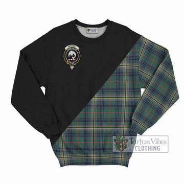 Kennedy Modern Tartan Sweatshirt with Family Crest and Military Logo Style