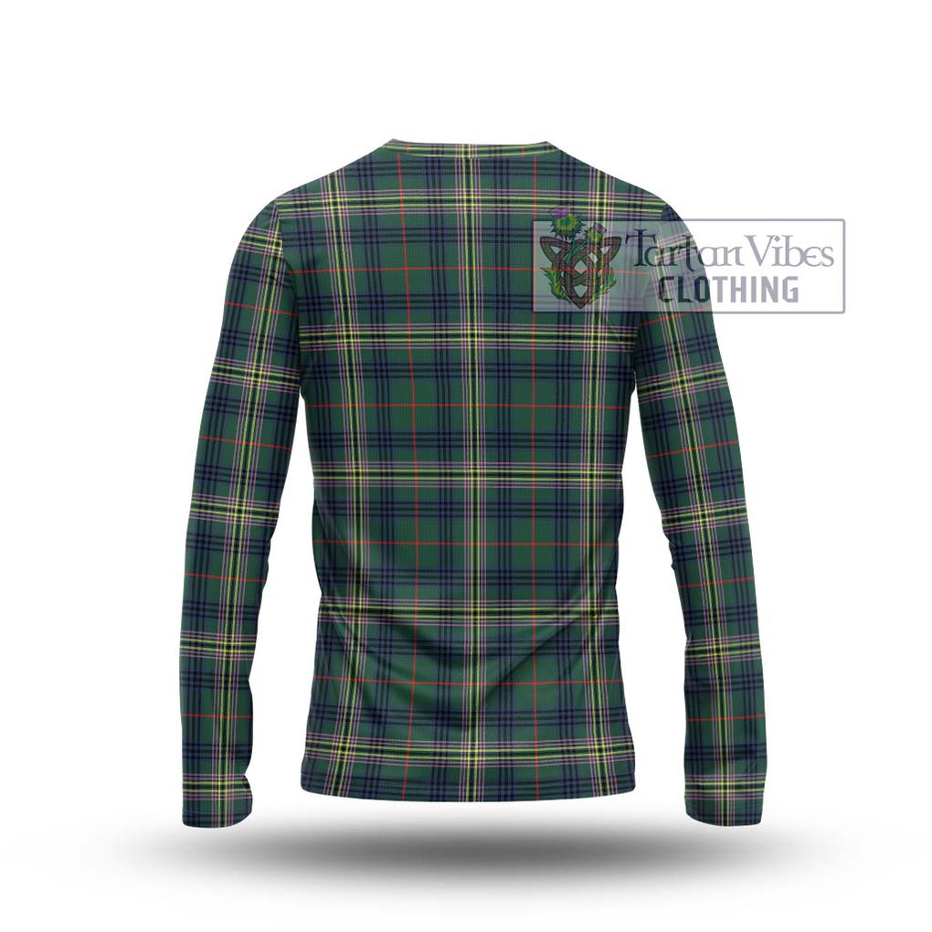 Kennedy Modern Tartan Long Sleeve T-Shirt with Family Crest DNA In Me Style - Tartanvibesclothing Shop