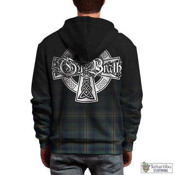 Kennedy Modern Tartan Hoodie Featuring Alba Gu Brath Family Crest Celtic Inspired