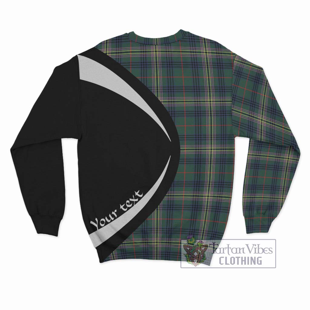 Kennedy Modern Tartan Sweatshirt with Family Crest Circle Style - Tartan Vibes Clothing