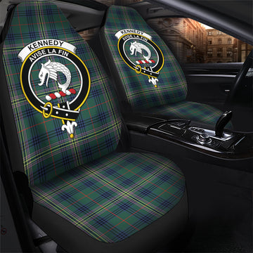 Kennedy Modern Tartan Car Seat Cover with Family Crest