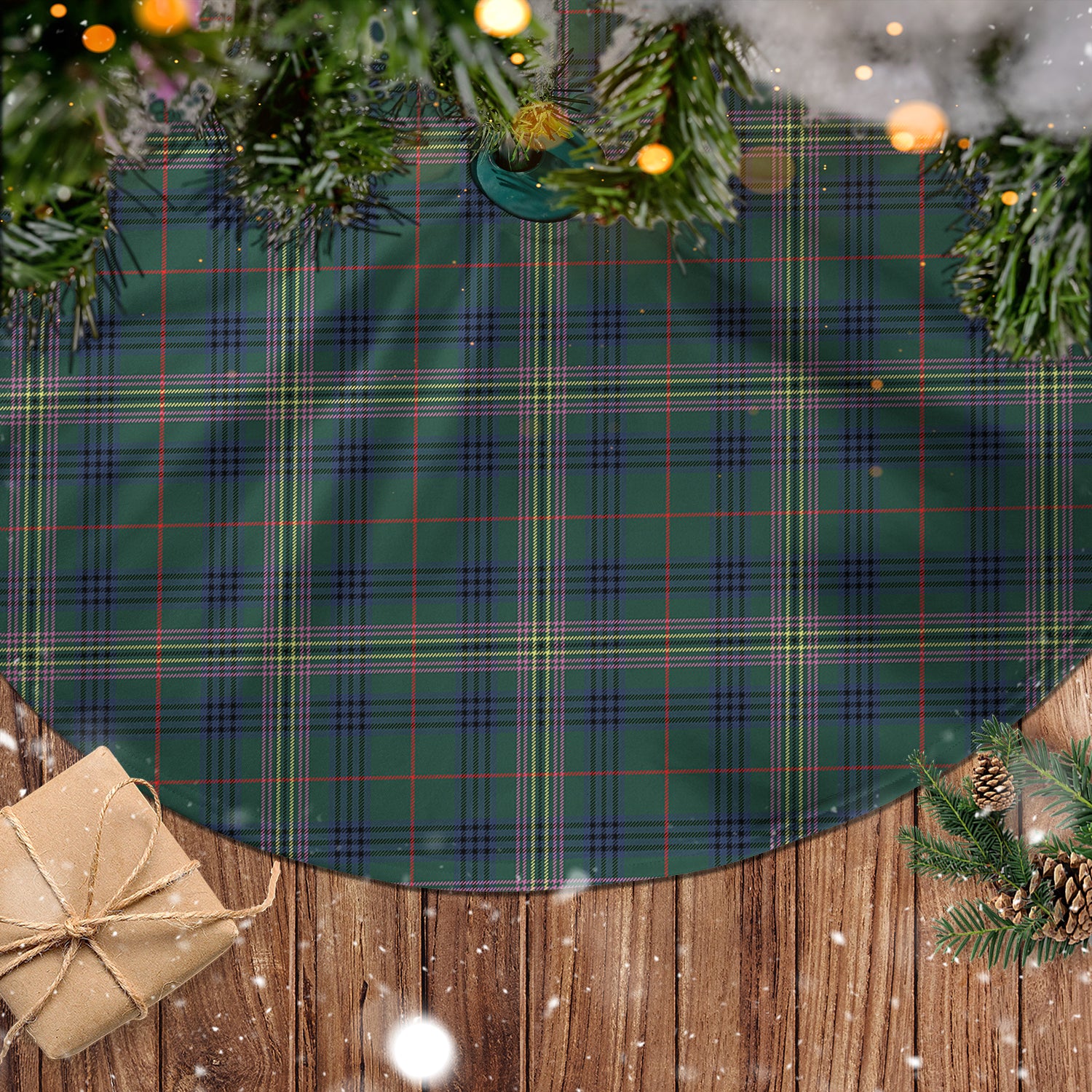 Kennedy Modern Tartan Christmas Tree Skirt - Tartanvibesclothing