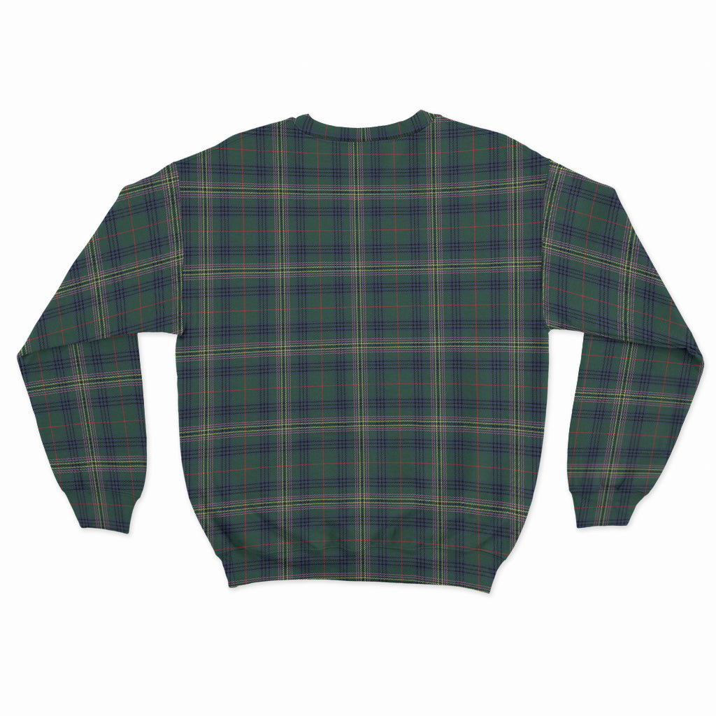 Kennedy Modern Tartan Sweatshirt with Family Crest - Tartan Vibes Clothing