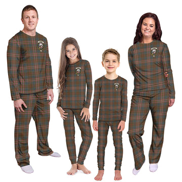 Kennedy Weathered Tartan Pajamas Family Set with Family Crest