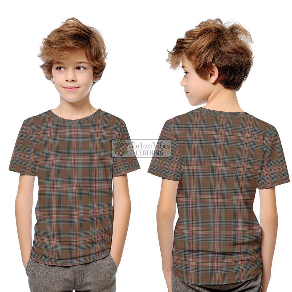 Kennedy Weathered Tartan Kid T-Shirt Youth XL Size14 - Tartanvibesclothing Shop