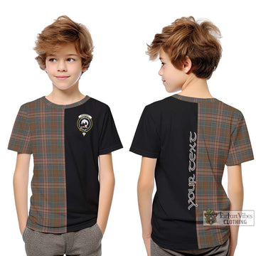 Kennedy Weathered Tartan Kid T-Shirt with Family Crest and Half Of Me Style