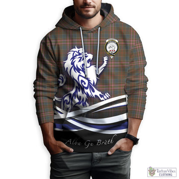 Kennedy Weathered Tartan Hoodie with Alba Gu Brath Regal Lion Emblem