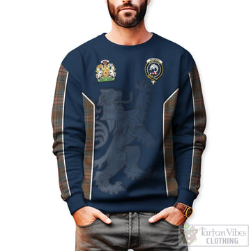 Kennedy Weathered Tartan Sweater with Family Crest and Lion Rampant Vibes Sport Style