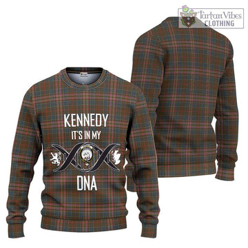 Kennedy Weathered Tartan Ugly Sweater with Family Crest DNA In Me Style