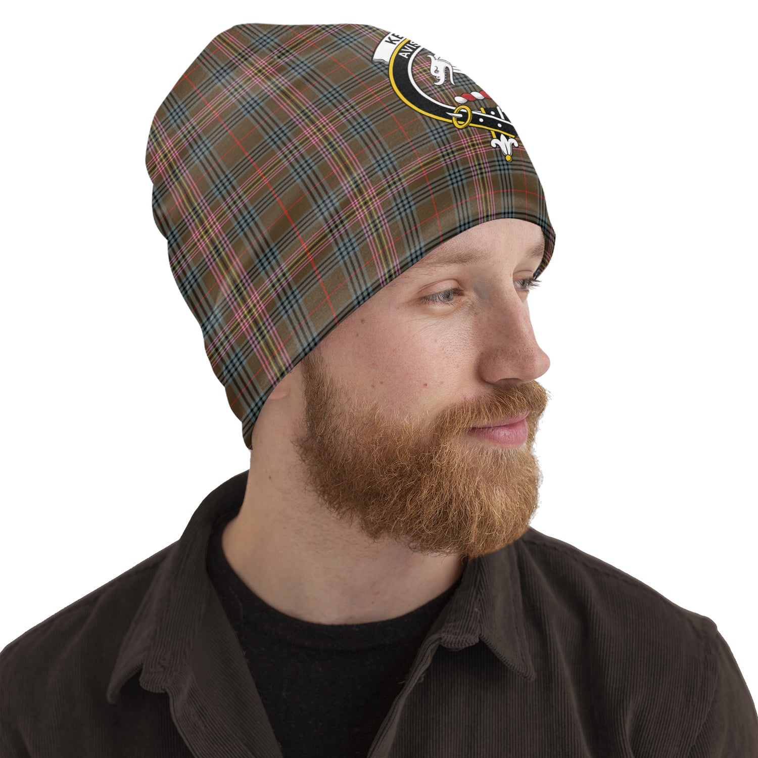 kennedy-weathered-tartan-beanies-hat-with-family-crest