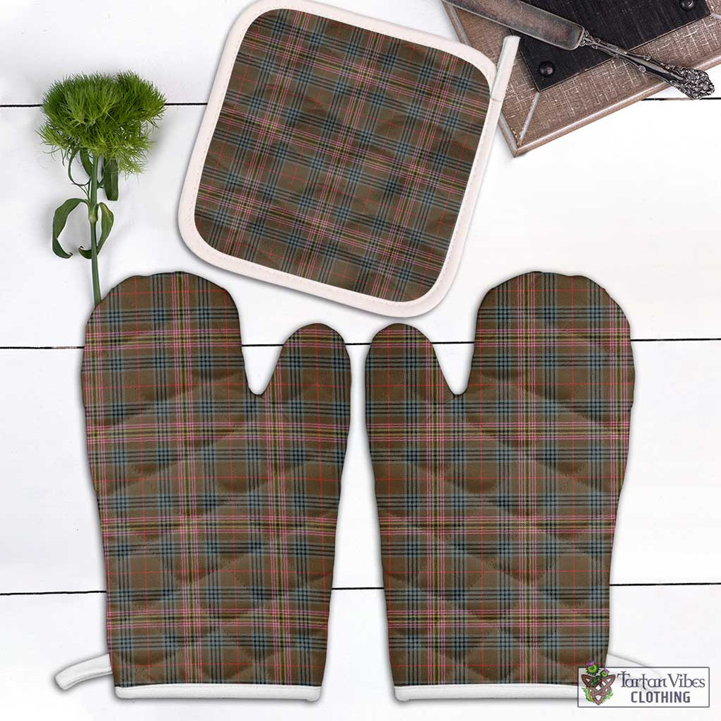 Kennedy Weathered Tartan Combo Oven Mitt & Pot-Holder Combo 1 Oven Mitt & 1 Pot-Holder White - Tartan Vibes Clothing