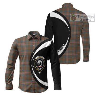 Kennedy Weathered Tartan Long Sleeve Button Up with Family Crest Circle Style