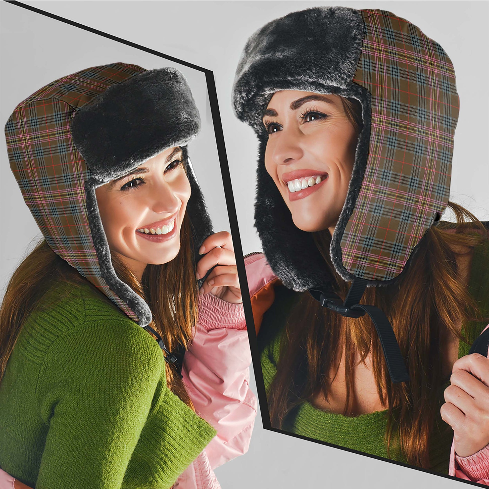 Kennedy Weathered Tartan Winter Trapper Hat Winter Trapper Hat Universal Fit Circumference 22.8in (58cm) - Tartanvibesclothing