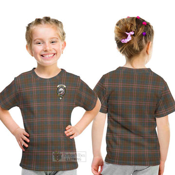 Kennedy Weathered Tartan Kid T-Shirt with Family Crest