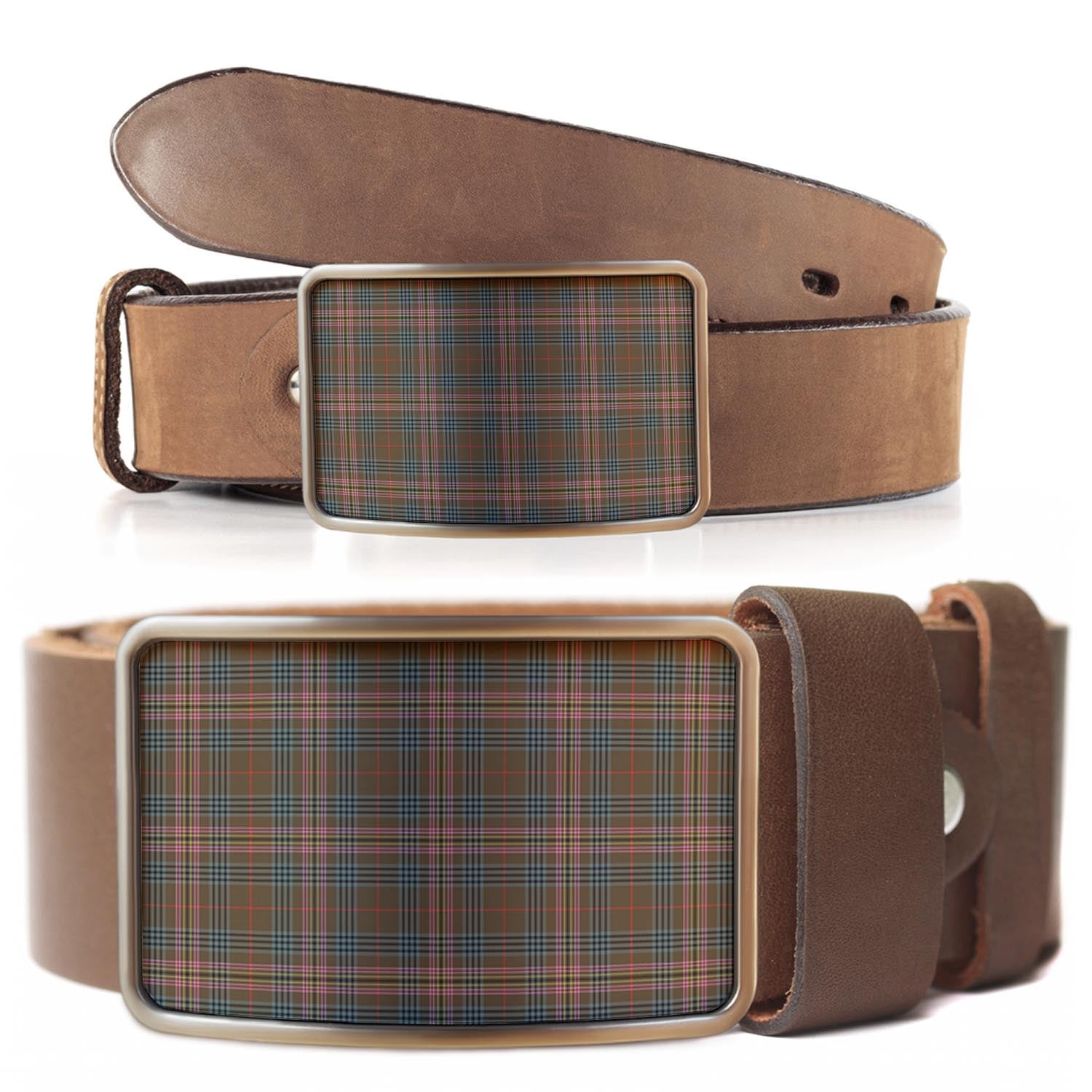 Kennedy Weathered Tartan Belt Buckles - Tartanvibesclothing