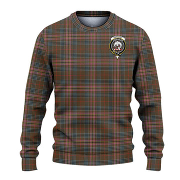 Kennedy Weathered Tartan Knitted Sweater with Family Crest