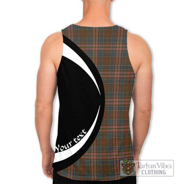 Kennedy Weathered Tartan Men's Tank Top with Family Crest Circle Style