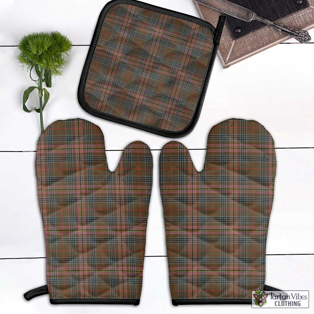 Kennedy Weathered Tartan Combo Oven Mitt & Pot-Holder Combo 1 Oven Mitt & 1 Pot-Holder Black - Tartan Vibes Clothing