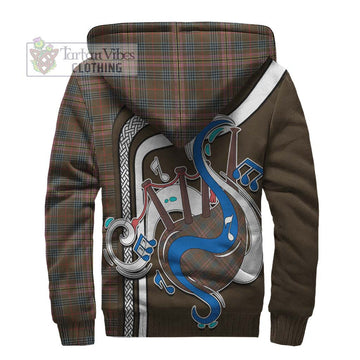 Kennedy Weathered Tartan Sherpa Hoodie with Epic Bagpipe Style