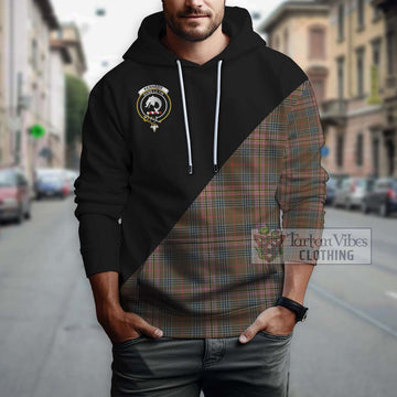 Kennedy Weathered Tartan Hoodie with Family Crest and Military Logo Style