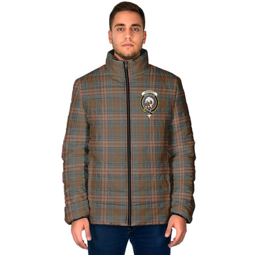 Kennedy Weathered Tartan Padded Jacket with Family Crest