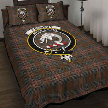 Kennedy Weathered Tartan Quilt Bed Set with Family Crest