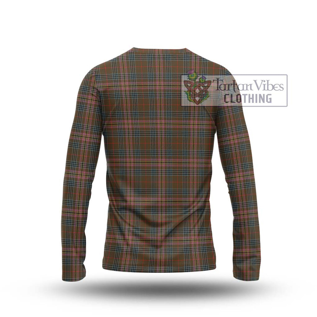 Kennedy Weathered Tartan Long Sleeve T-Shirt with Family Crest DNA In Me Style - Tartanvibesclothing Shop