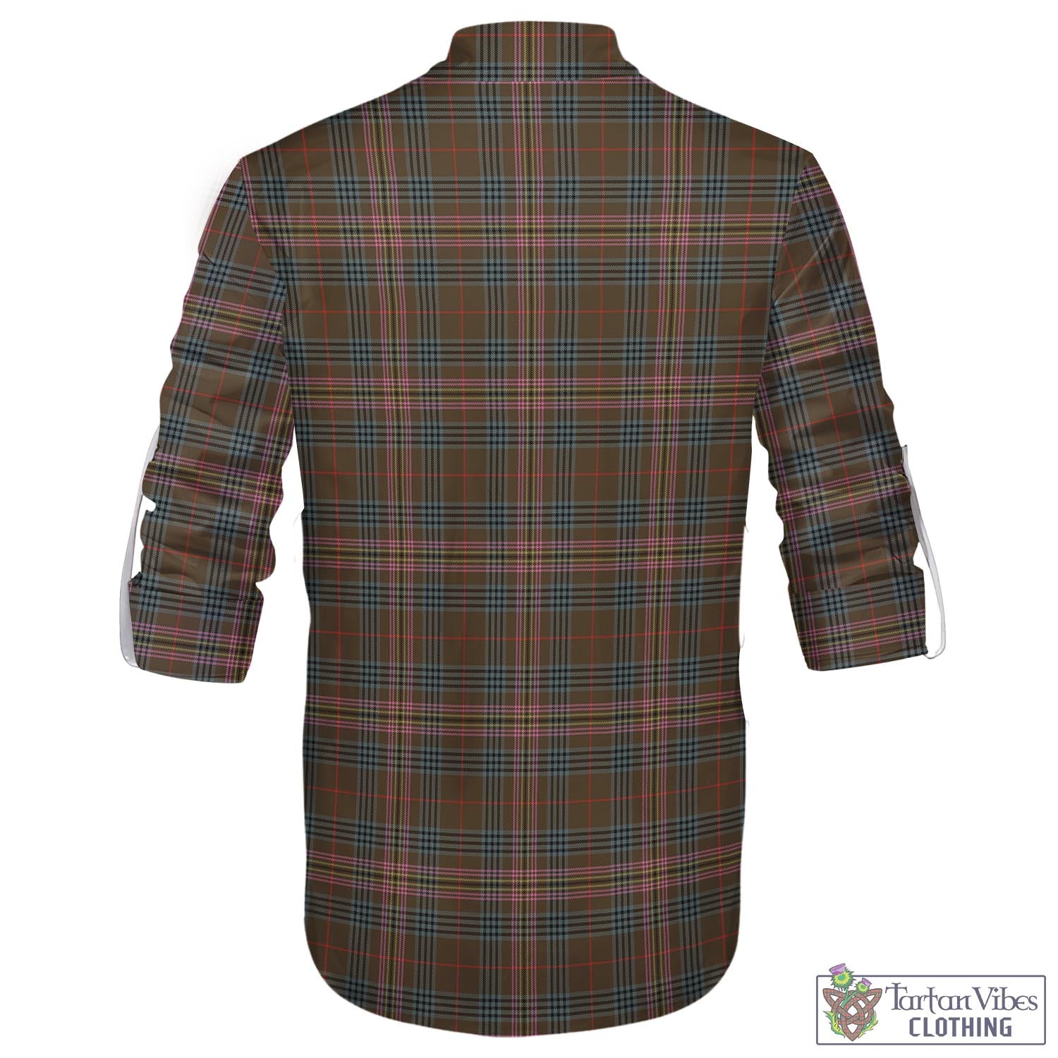 Tartan Vibes Clothing Kennedy Weathered Tartan Men's Scottish Traditional Jacobite Ghillie Kilt Shirt