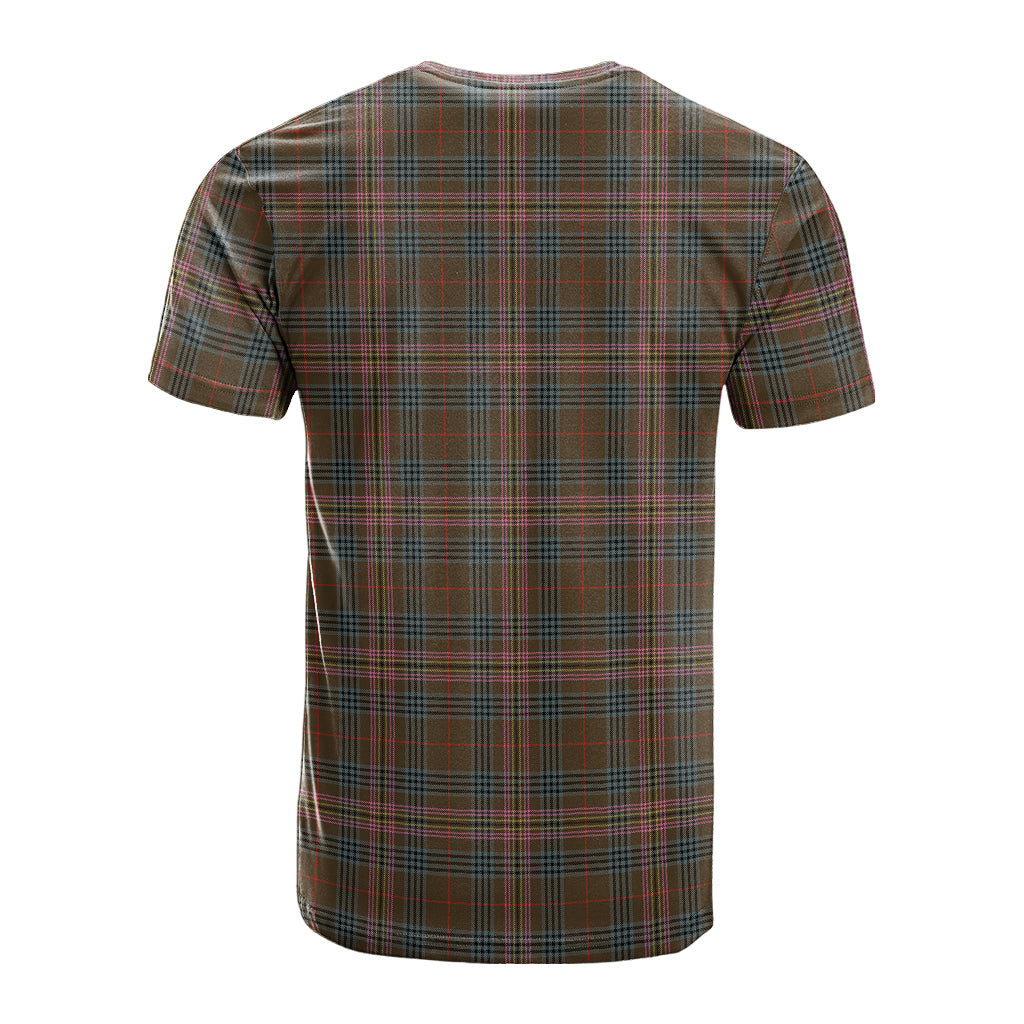 Kennedy Weathered Tartan T-Shirt with Family Crest - Tartan Vibes Clothing