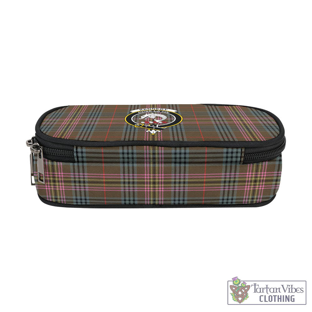 Tartan Vibes Clothing Kennedy Weathered Tartan Pen and Pencil Case with Family Crest