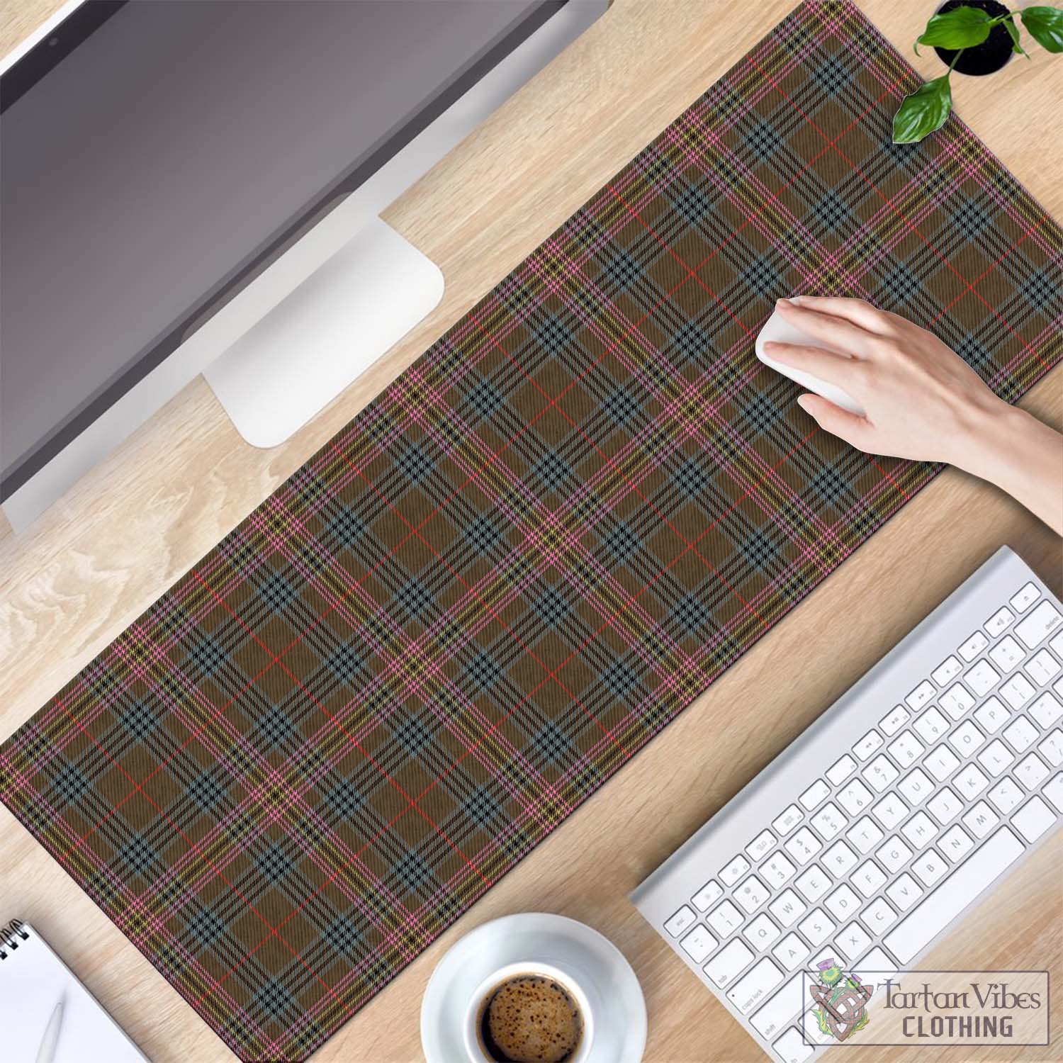 Tartan Vibes Clothing Kennedy Weathered Tartan Mouse Pad