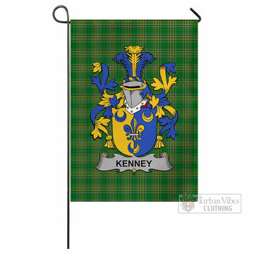 Kenney Irish Clan Tartan Flag with Coat of Arms