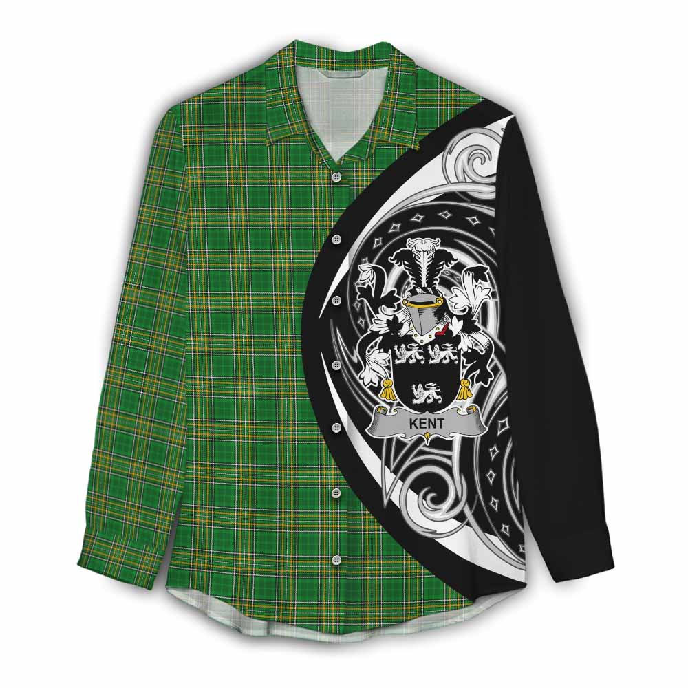 Kent Irish Clan Women's Casual Shirt Celtic Circle Style Female - Tartan Vibes Clothing
