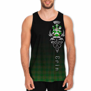 Ker Irish Clan Men's Tank Top with Coat of Arms Erin Go Bragh Celtic Inspired Men - Tartan Vibes Clothing