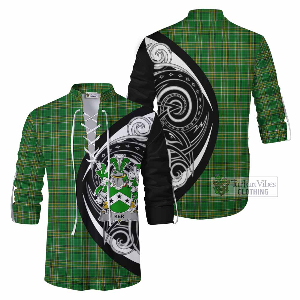 Ker Irish Clan Ghillie Kilt Shirt Celtic Circle Style - Tartan Vibes Clothing