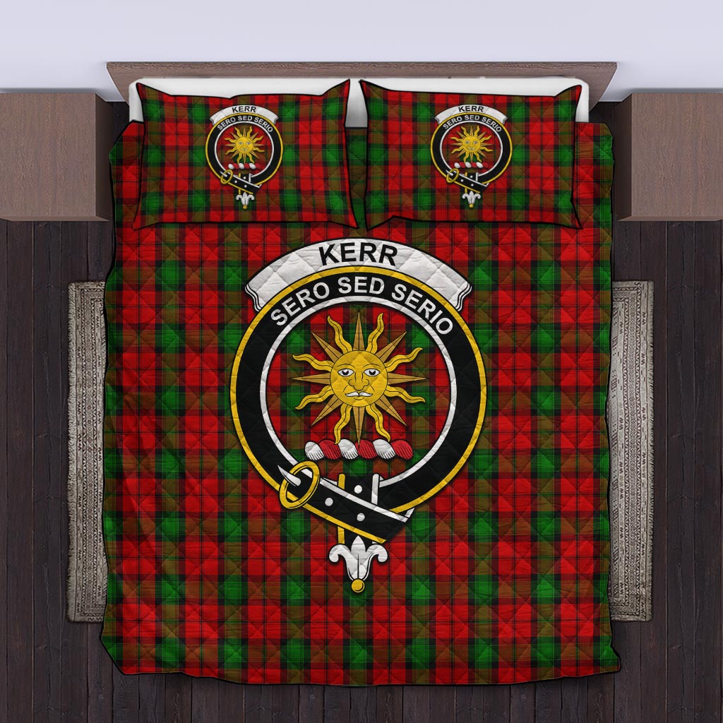 Kerr Tartan Quilt Bed Set with Family Crest Twin - Tartan Vibes Clothing