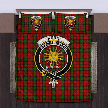 Kerr Tartan Quilt Bed Set with Family Crest