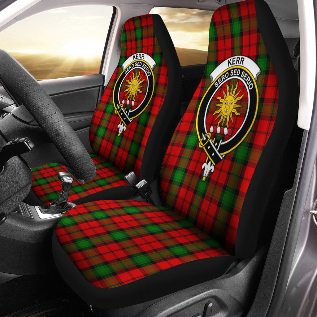 Kerr Tartan Car Seat Cover with Family Crest One Size - Tartanvibesclothing