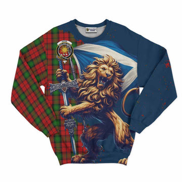 Kerr Tartan Family Crest Sweatshirt with Scottish Majestic Lion